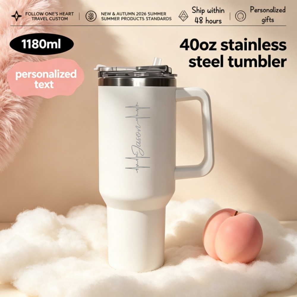 Coffee Equipment Gift - 1L Personalized text bottle Stainless steel