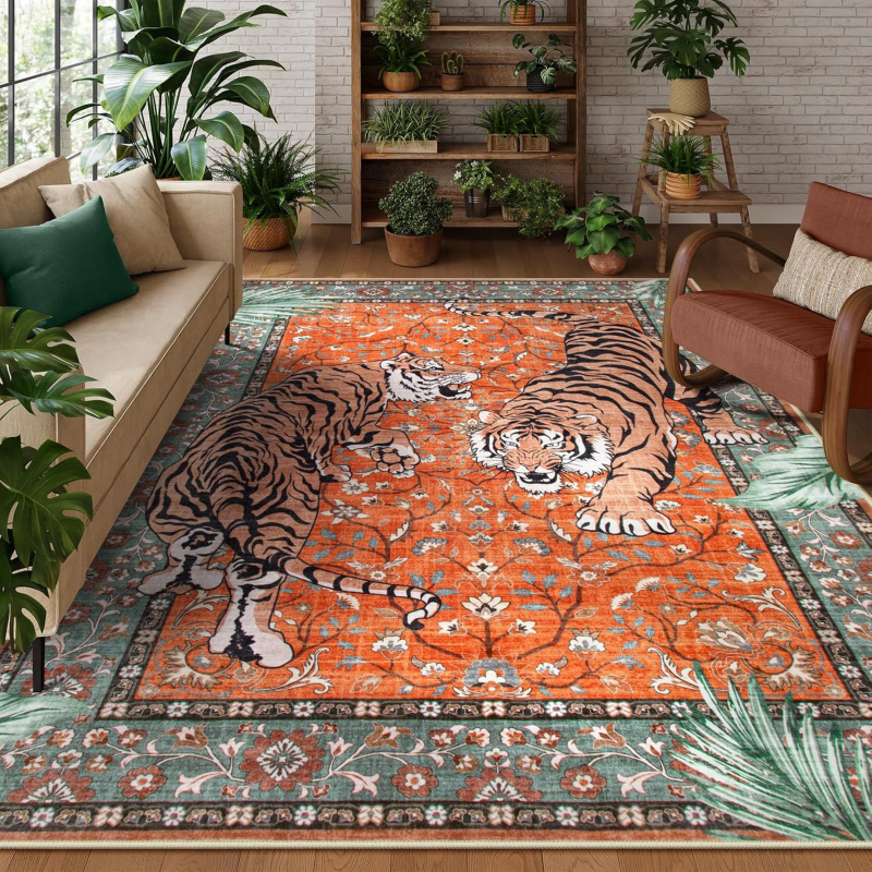 VIKAMA Boho Tiger Pattern Area - Coffee Equipment At Home recensione e prezzo