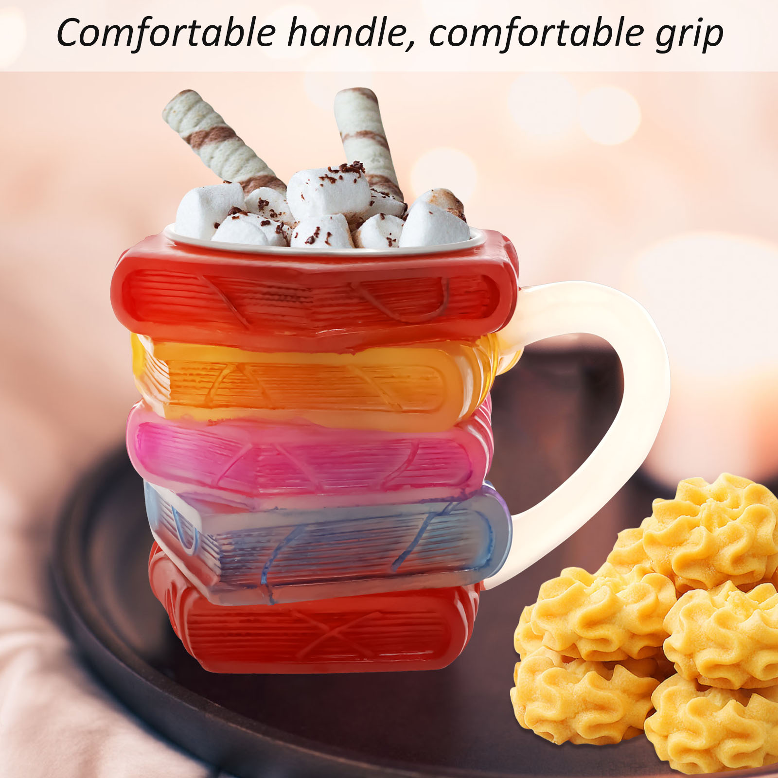Painted Book Mug 3D Colored Gl - Coffee Equipment Eu recensione e prezzo