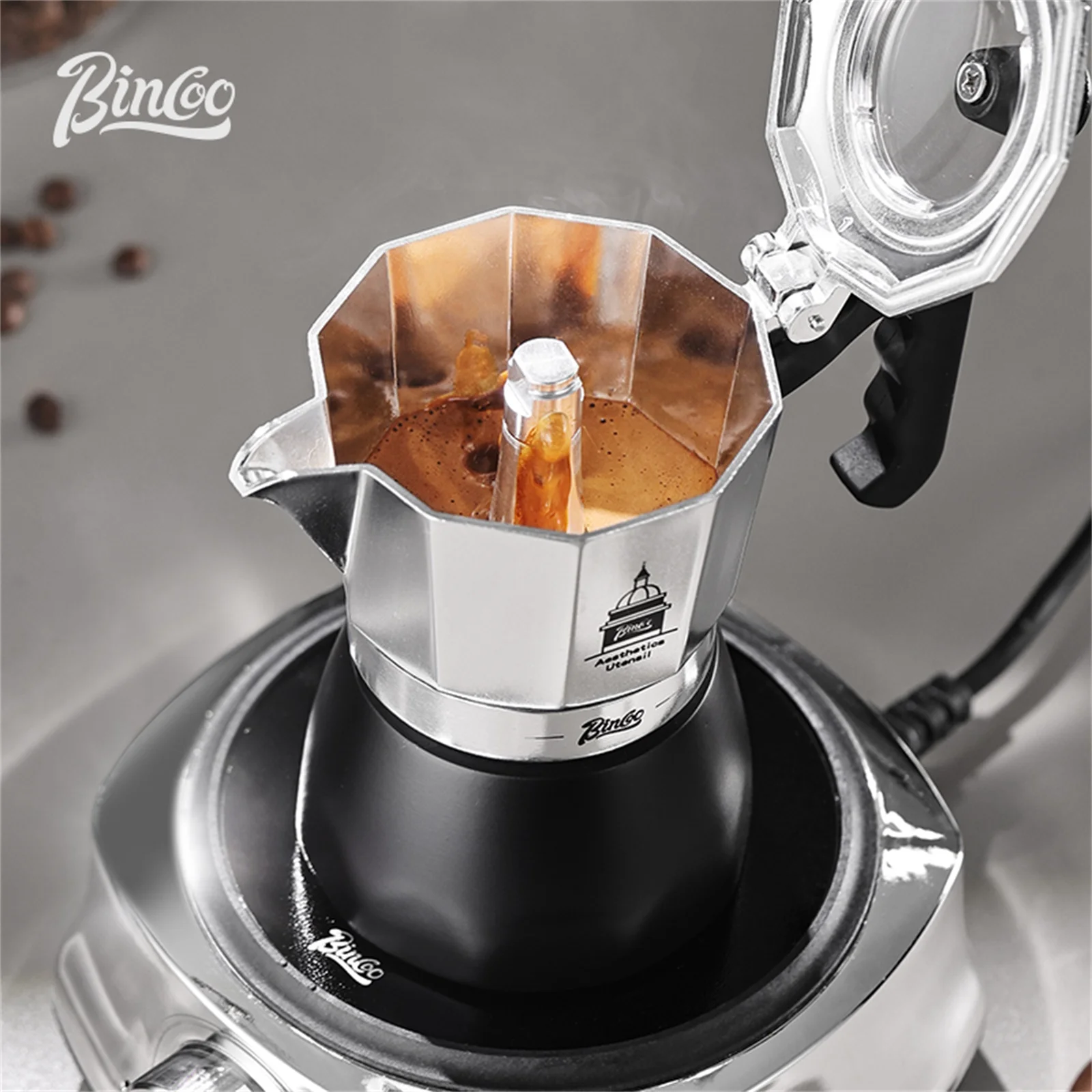 BINCOO Double Valve Moka Pot，E - Coffee Equipment At Home recensione e prezzo