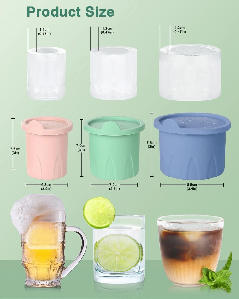 Large Ice Cube Tray Silicone C - Coffee Equipment Tray recensione e prezzo