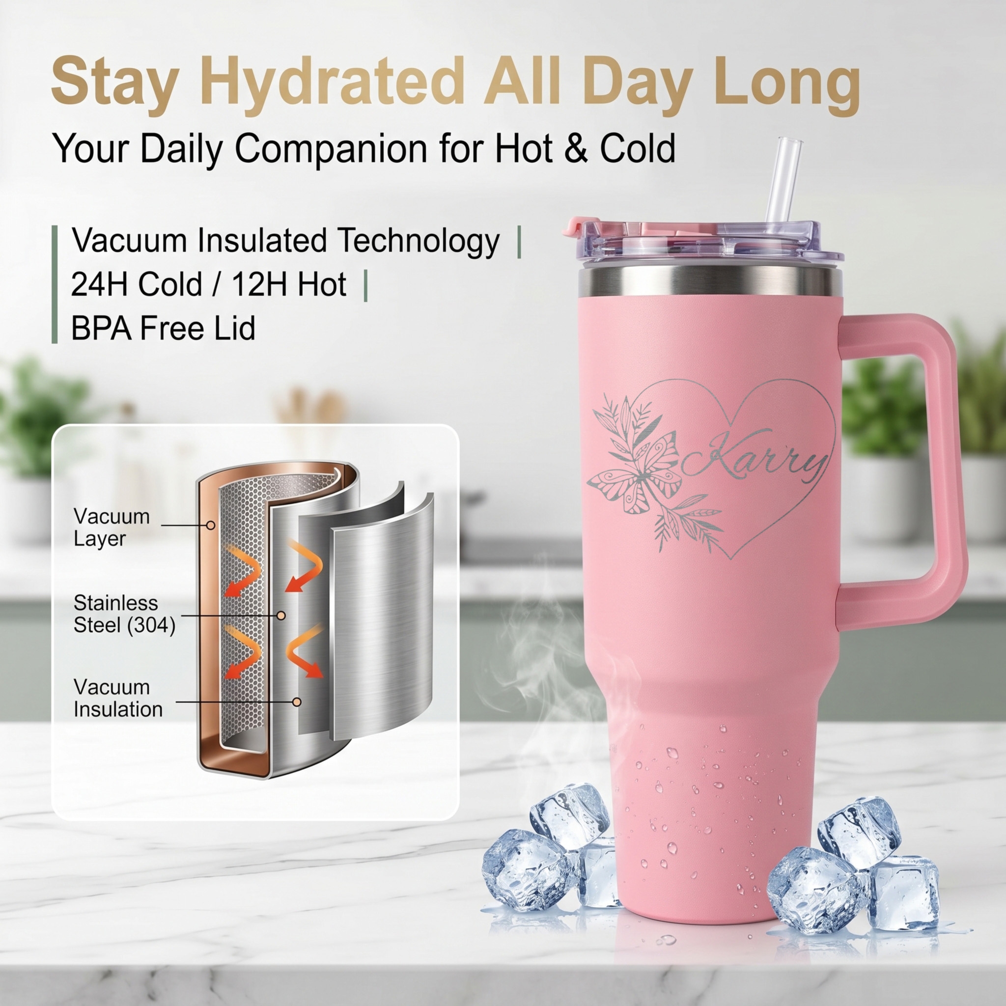1L Personalized text bottle St - Coffee Equipment Gift recensione e prezzo