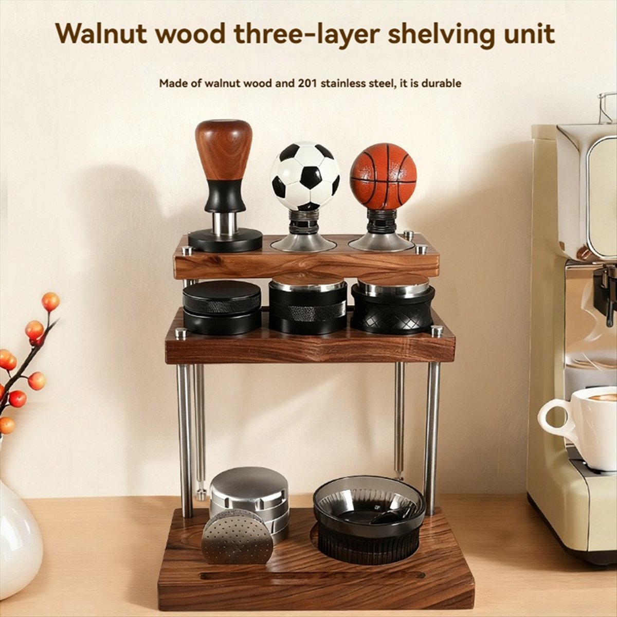 A38F Wooden Espresso Tamper Ho - Coffee Equipment Cleaner recensione e prezzo