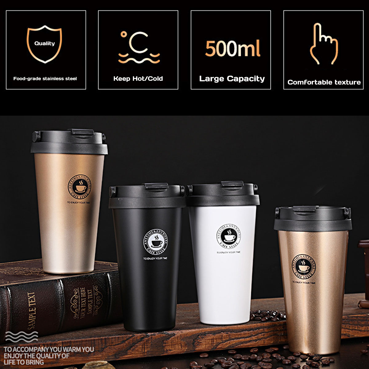 Insulated Travel Coffee Mug 16 - Coffee Equipment Gift recensione e prezzo